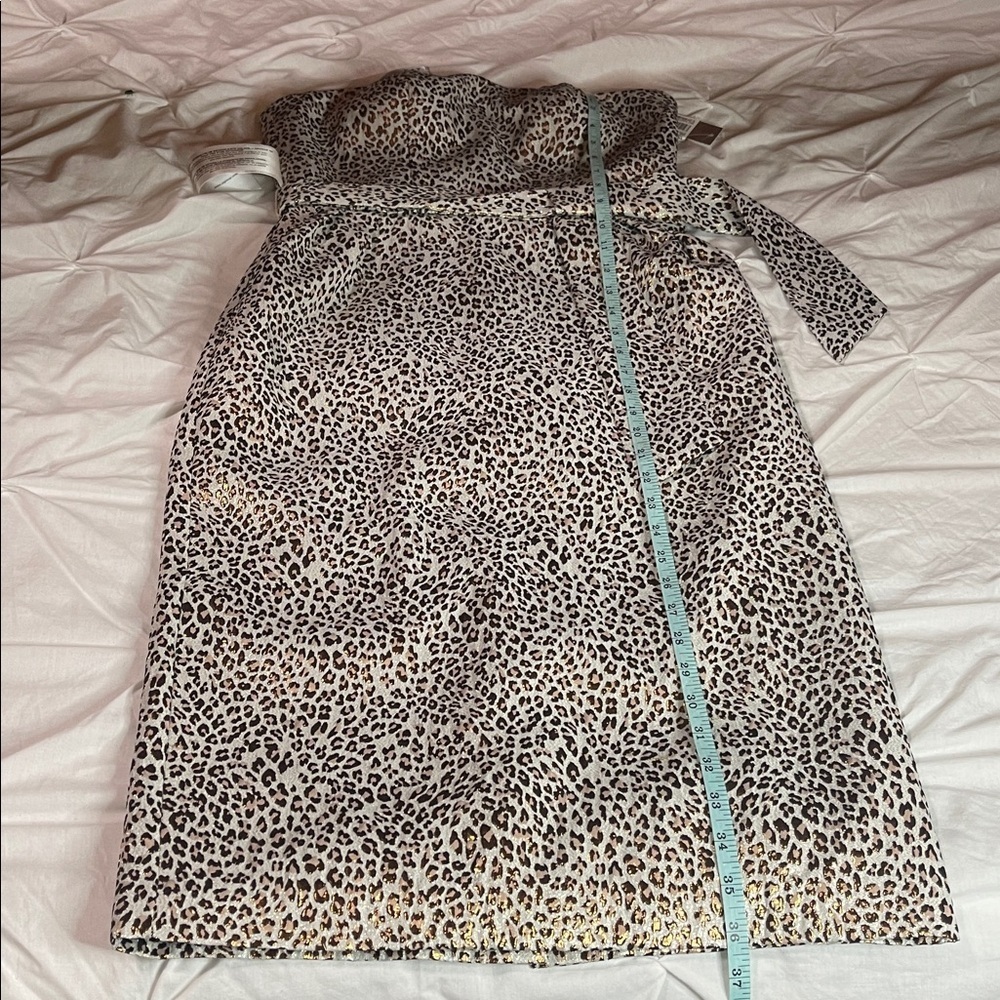 NWT Kay Unger New York LUCIA STRAPLESS Animal Print Jacquard Cocktail DRESS - Picture 13 of 13